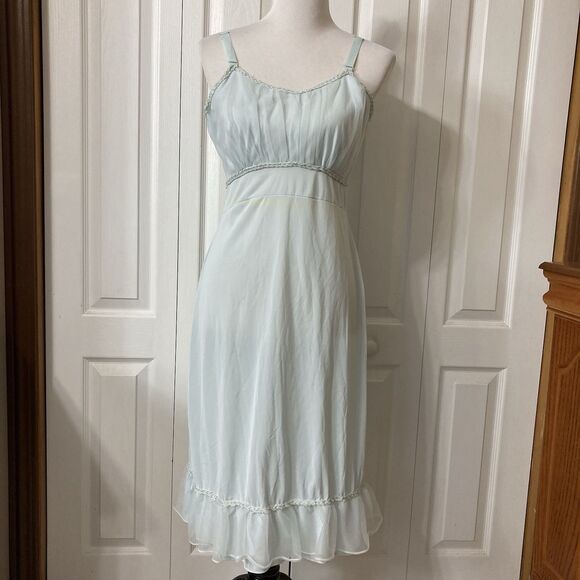 Vintage Fit Rite Chiffon Satiny Nightgown Nylon Braided Trim Fit Rite - Picture 7 of 16